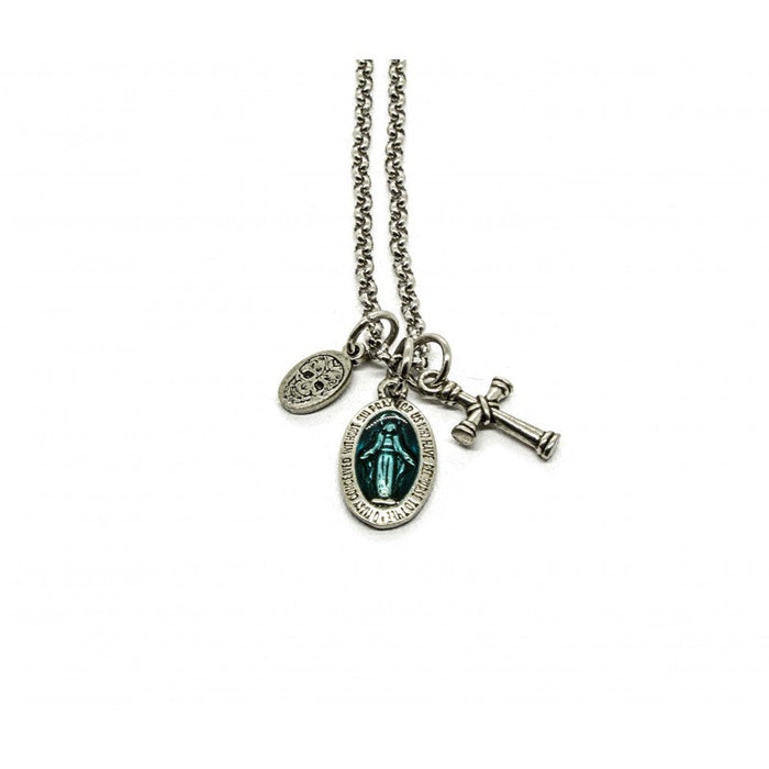 "Santa Maria" Enamelled Necklace-Ringe og Halskæder-Black Pearl Creations-Motorious Copenhagen