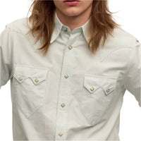 Sawtooth Western Shirt, Green Striped Oxford-Skjorter-Sneum-Motorious Copenhagen