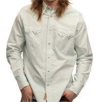 Sawtooth Western Shirt, Green Striped Oxford-Skjorter-Sneum-Motorious Copenhagen