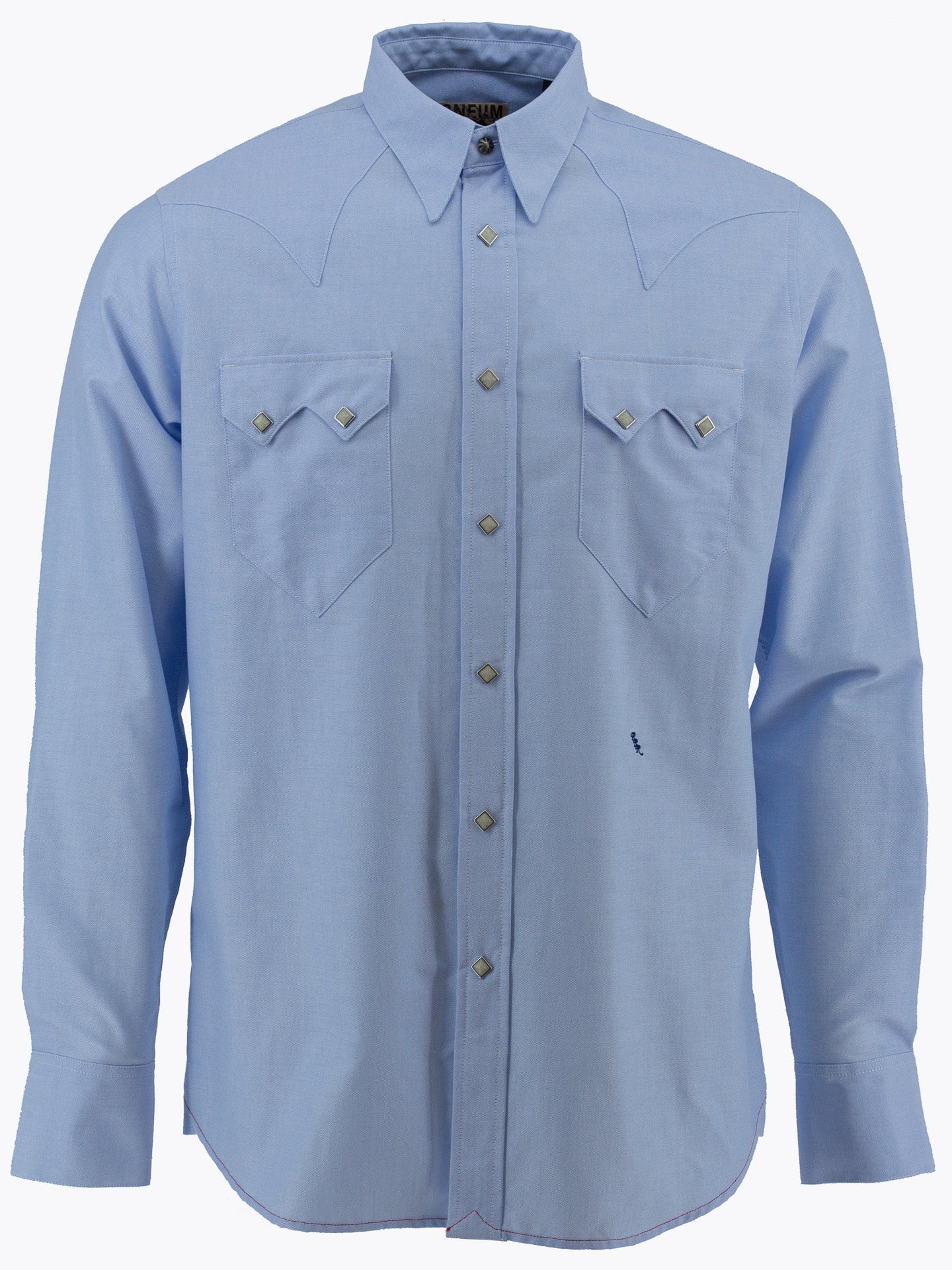 Sawtooth Western Shirt, Light Blue-Skjorter-Sneum-Motorious Copenhagen