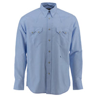 Sawtooth Western Shirt, Oxford, Light Blue-Skjorter-Sneum-Motorious Copenhagen