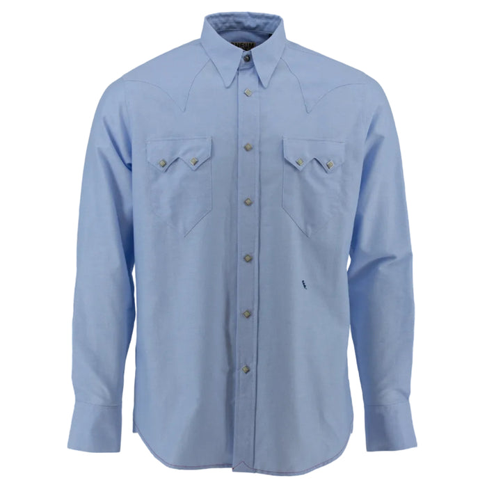 Sawtooth Western Shirt, Oxford, Light Blue-Skjorter-Sneum-Motorious Copenhagen