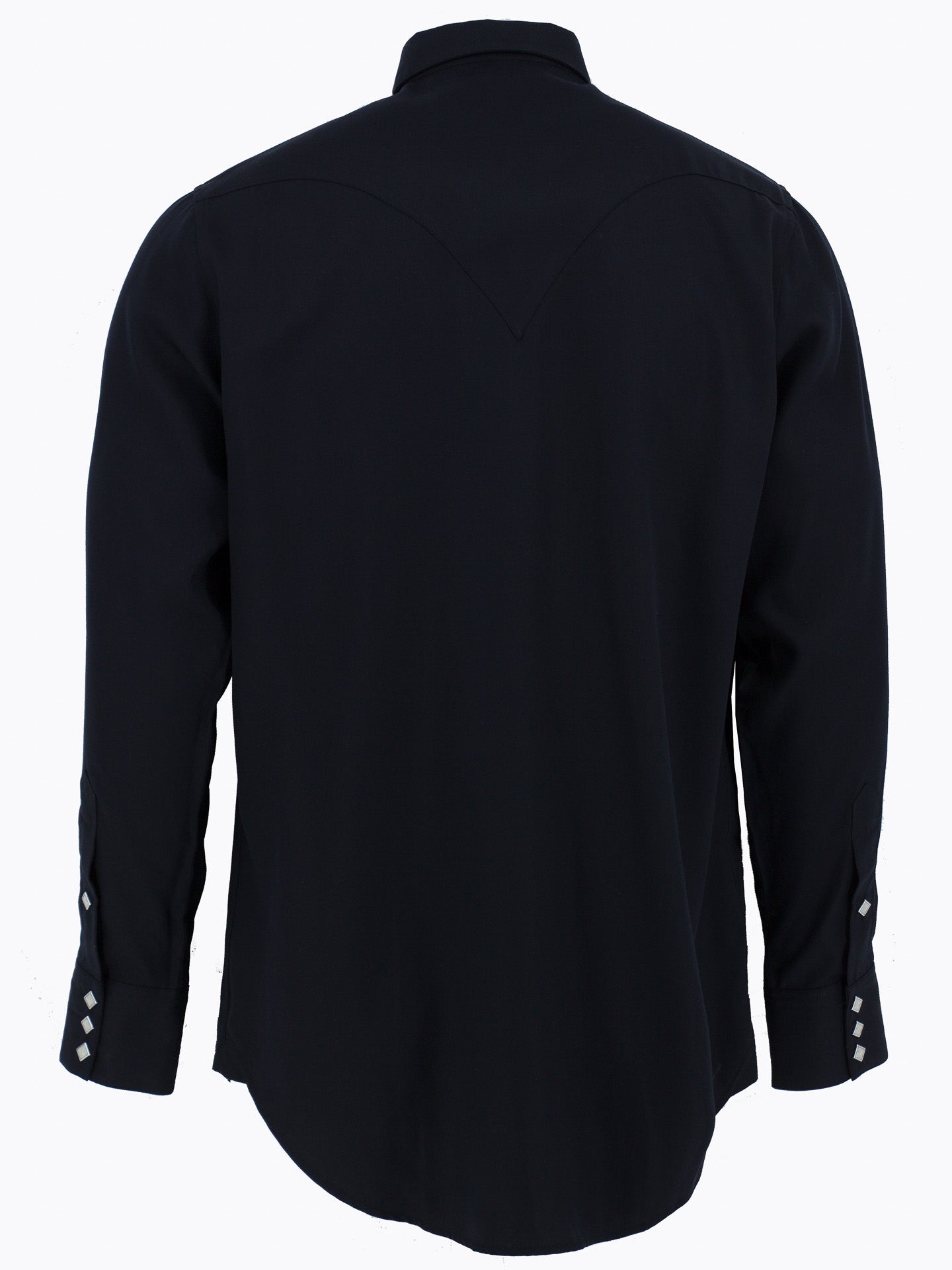 Sawtooth Western Shirt, Solid Black-Skjorter-Sneum-Motorious Copenhagen