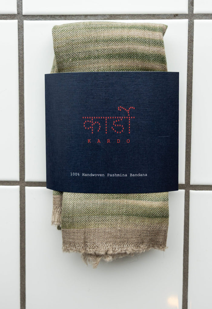 Scarf, Handwoven Pashmina, Oak Moss-Halstørklæder-Kardo-Motorious Copenhagen