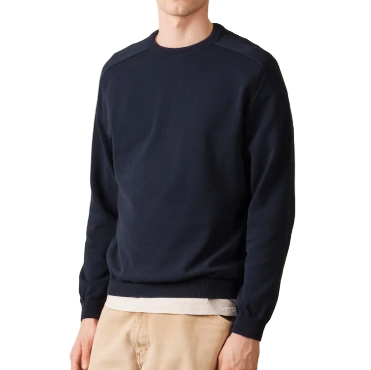 Sevan Pullover Knit, Navy Blue-Sweatshirts-Nitto Knitwear-Motorious Copenhagen