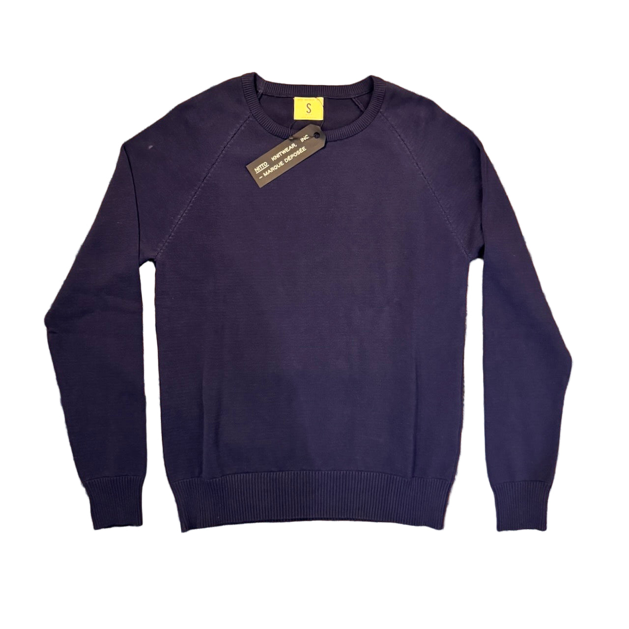 Sevan Pullover Knit, Navy Blue-Sweatshirts-Nitto Knitwear-Motorious Copenhagen