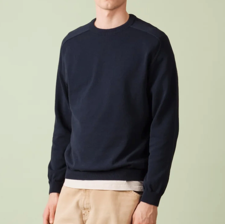 Sevan Pullover Knit, Navy Blue-Sweatshirts-Nitto Knitwear-Motorious Copenhagen