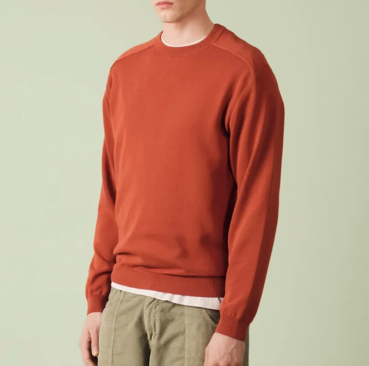 Sevan Pullover Knit, Terracotta-Sweatshirts-Nitto Knitwear-Motorious Copenhagen