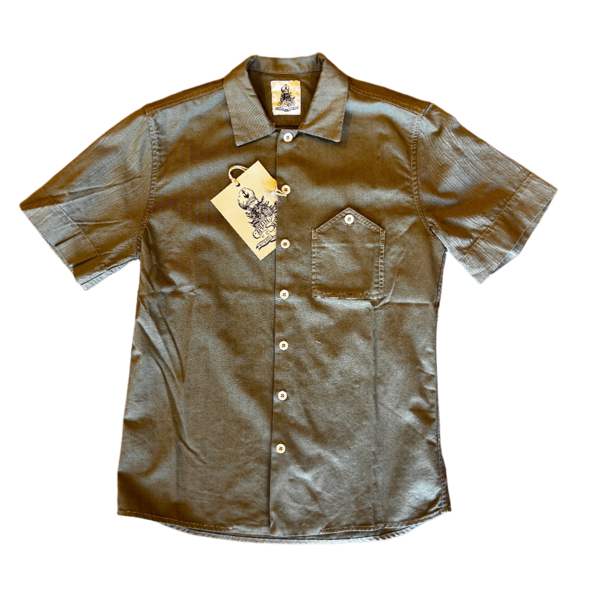 Shirt, Short Sleeve, Green-Skjorter-Captain Santors-Motorious Copenhagen