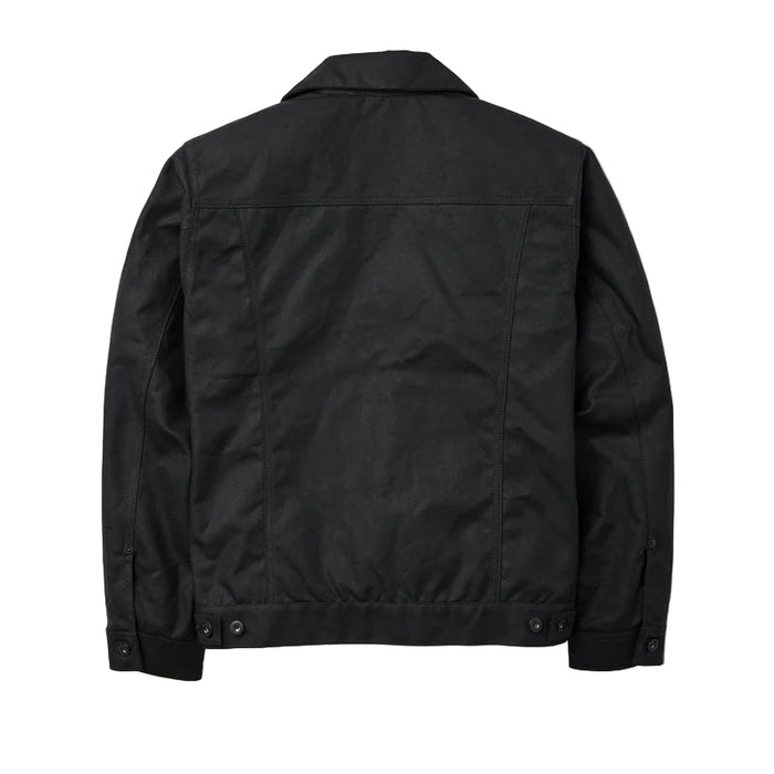 Short Cruiser Jacket, Tin Cloth, Lined, Black-Jakker-Filson 1897-Motorious Copenhagen