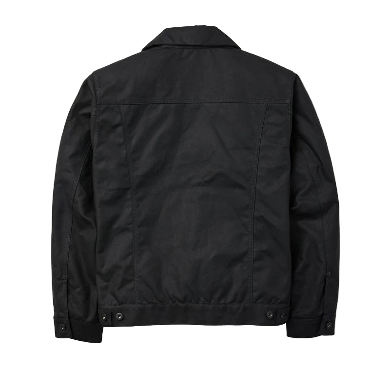 Short Cruiser Jacket, Tin Cloth, Lined, Black-Jakker-Filson 1897-Motorious Copenhagen