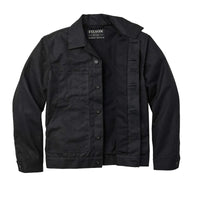 Short Cruiser Jacket, Tin Cloth, Lined, Black-Jakker-Filson 1897-Motorious Copenhagen