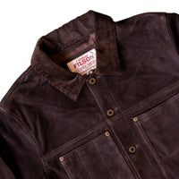 Short Cruiser Jacket, Waxed Suede, Dark Brown-Jakker-Filson 1897-Motorious Copenhagen