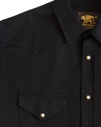 Sideras Shirt, Cotton Twill, Black-Skjorter-IndigoFera-Motorious Copenhagen