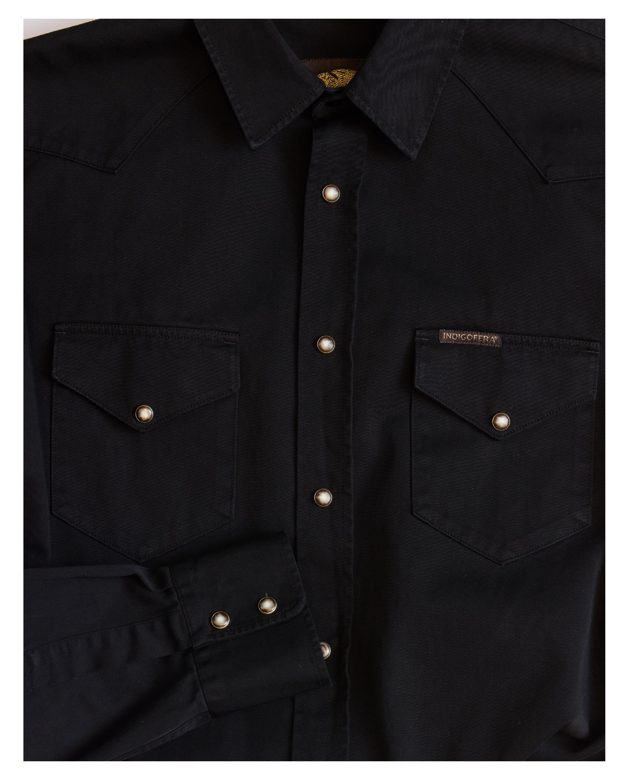 Sideras Shirt, Cotton Twill, Black-Skjorter-IndigoFera-Motorious Copenhagen