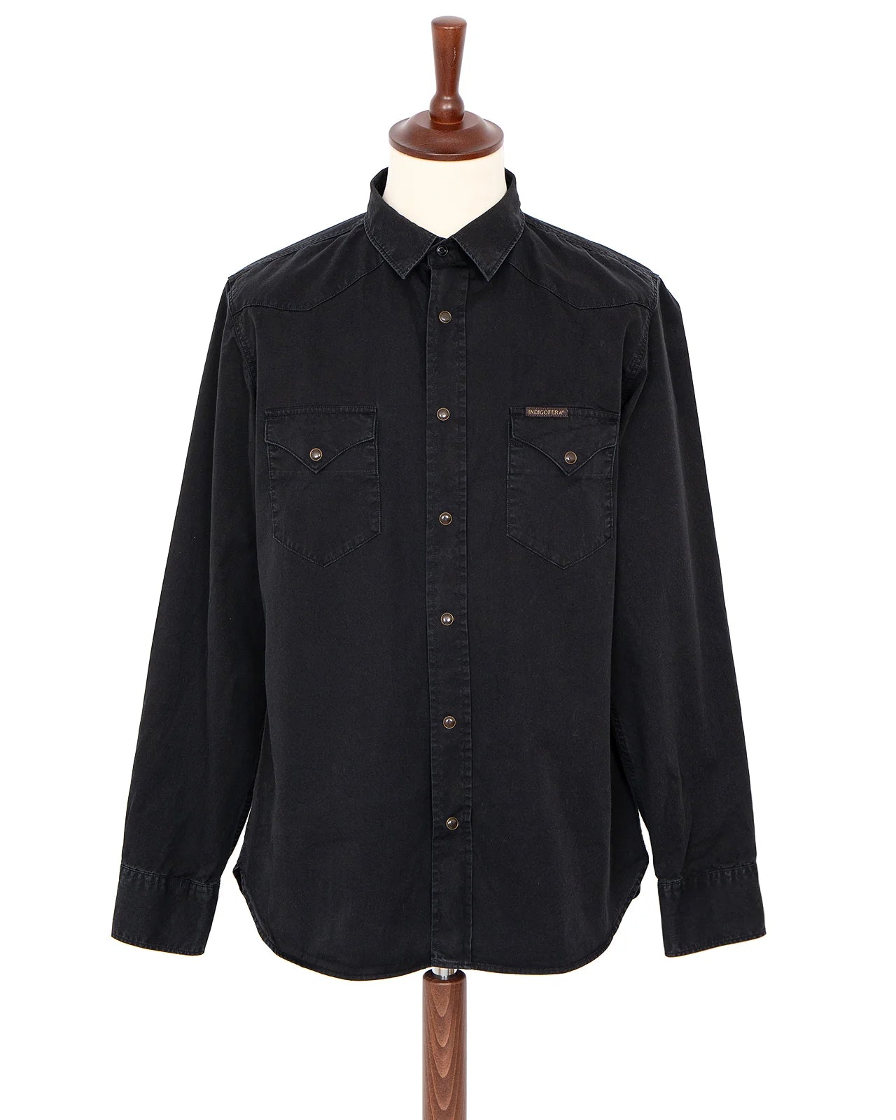 Sideras Shirt, Cotton Twill, Black-Skjorter-IndigoFera-Motorious Copenhagen