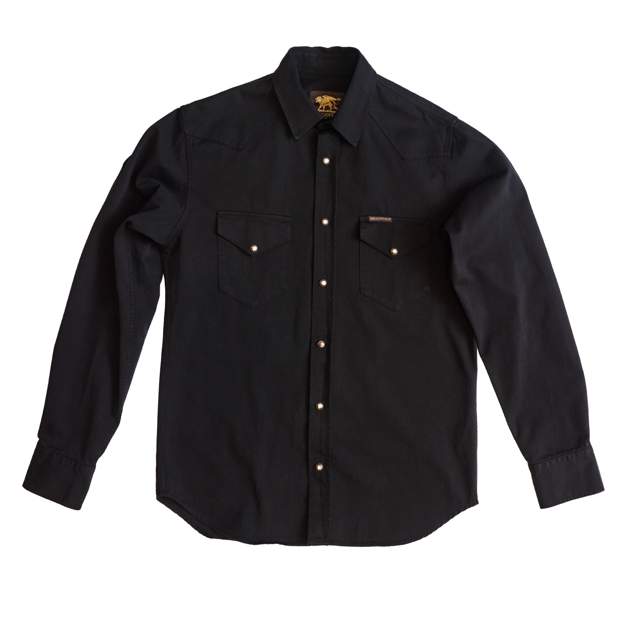 Sideras Shirt, Cotton Twill, Black-Skjorter-IndigoFera-Motorious Copenhagen