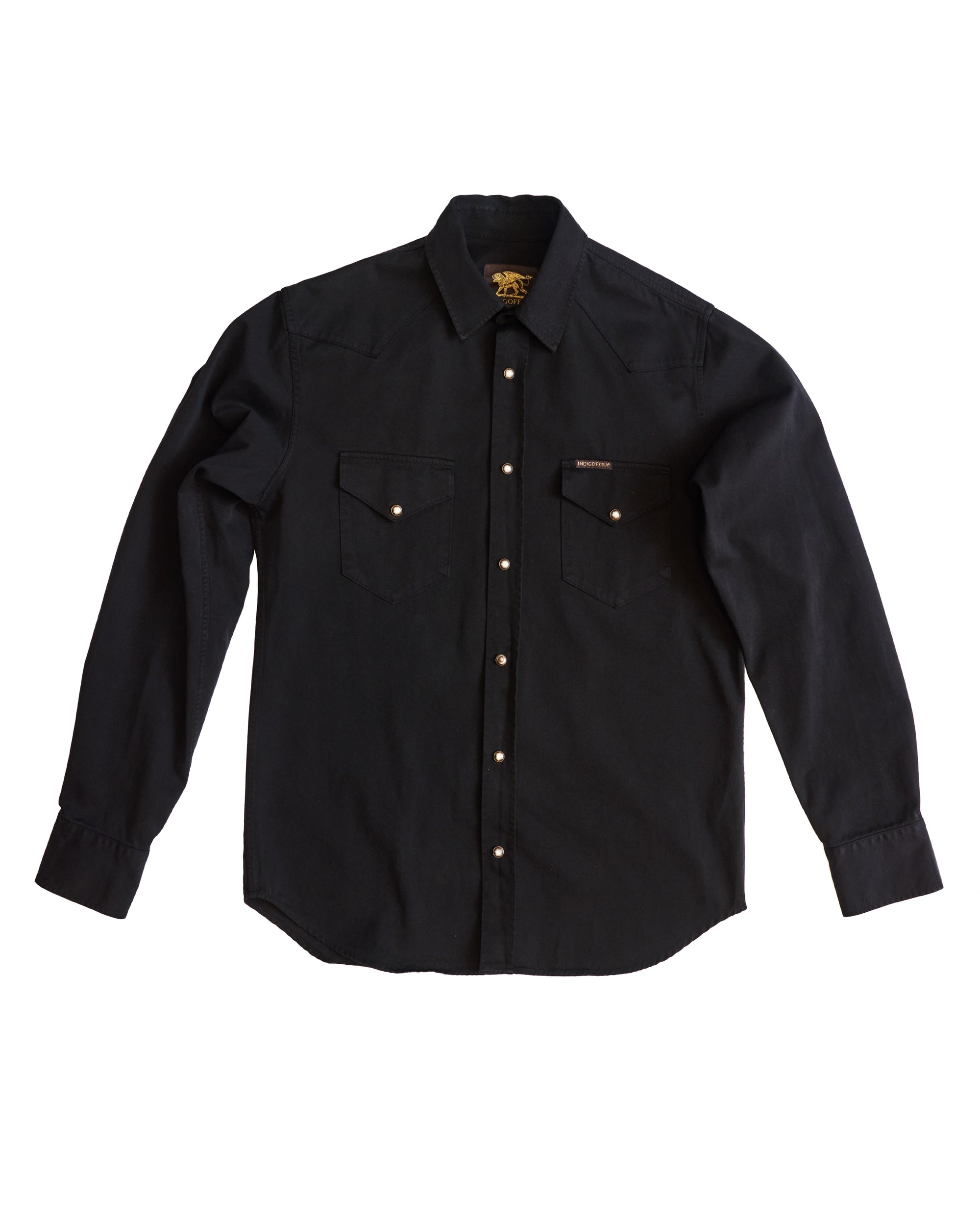 Sideras Shirt, Cotton Twill, Black-Skjorter-IndigoFera-Motorious Copenhagen
