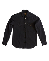 Sideras Shirt, Cotton Twill, Black-Skjorter-IndigoFera-Motorious Copenhagen