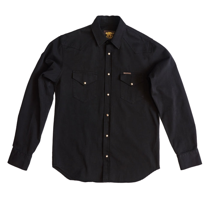 Sideras Shirt, Cotton Twill, Black-Skjorter-IndigoFera-Motorious Copenhagen
