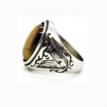 Signet Ring, Tiger eye-Ringe og Halskæder-Black Pearl Creations-Motorious Copenhagen