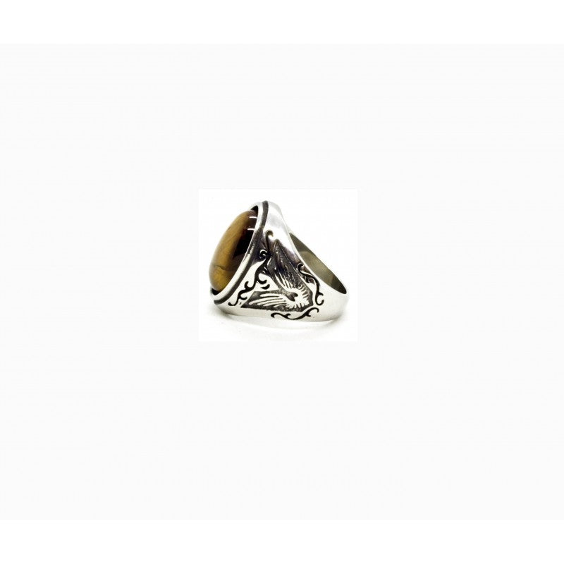 Signet Ring, Tiger eye-Ringe og Halskæder-Black Pearl Creations-Motorious Copenhagen