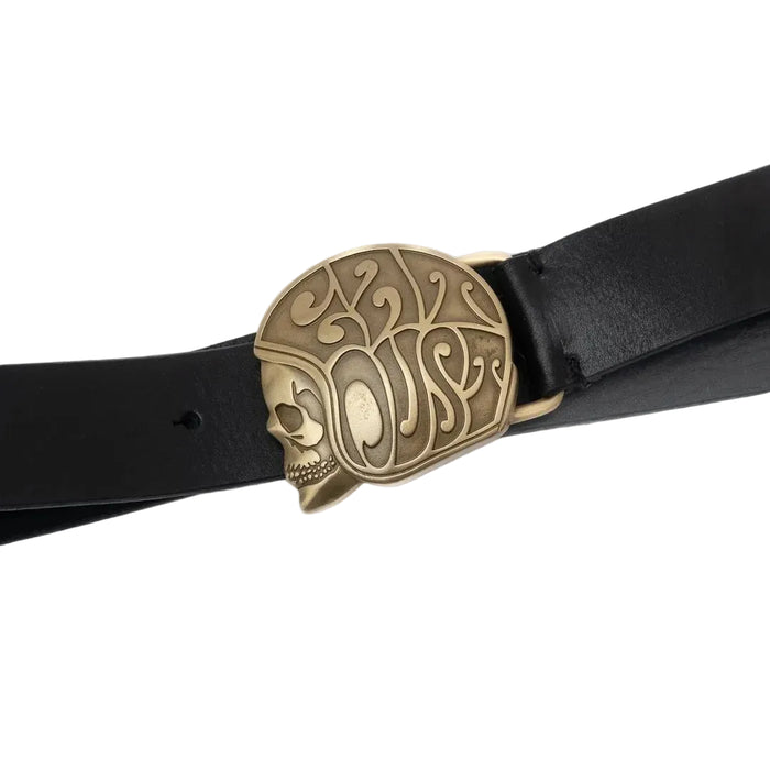 Skull Logo Belt, Black-Bælter-Eat Dust-Motorious Copenhagen