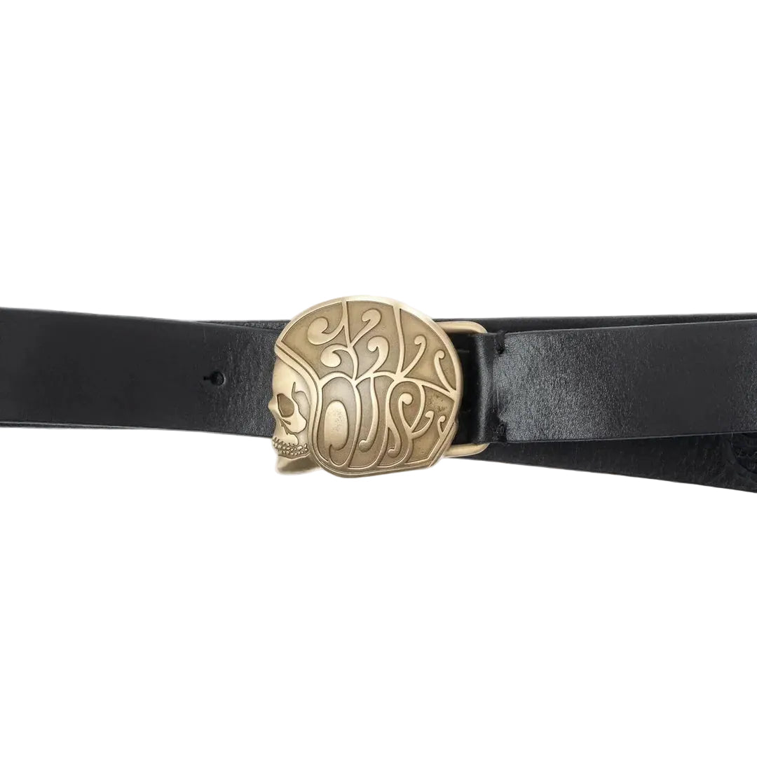 Skull Logo Belt, Black-Bælter-Eat Dust-Motorious Copenhagen