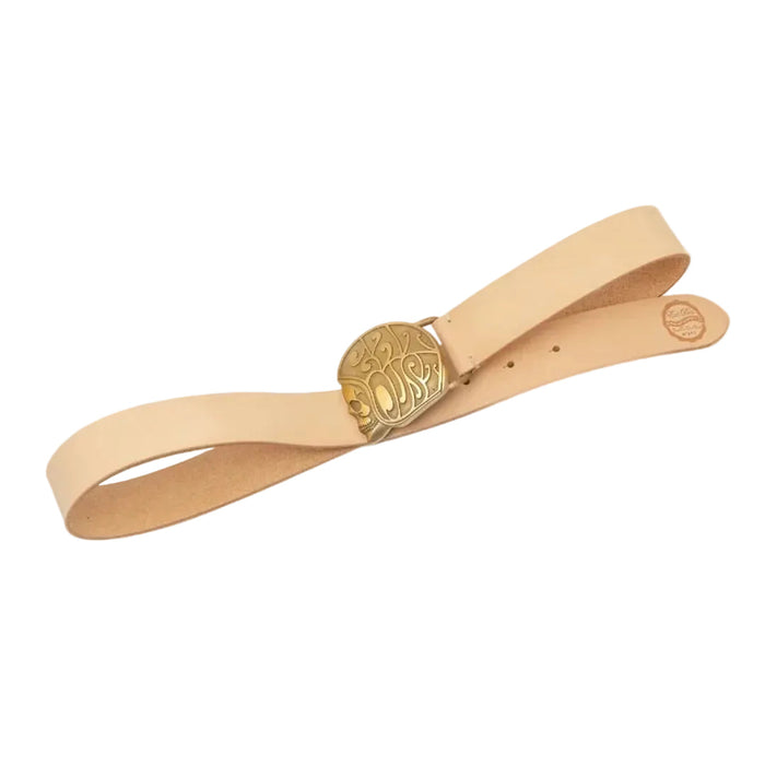 Skull Logo Belt, Natural-Bælter-Eat Dust-Motorious Copenhagen