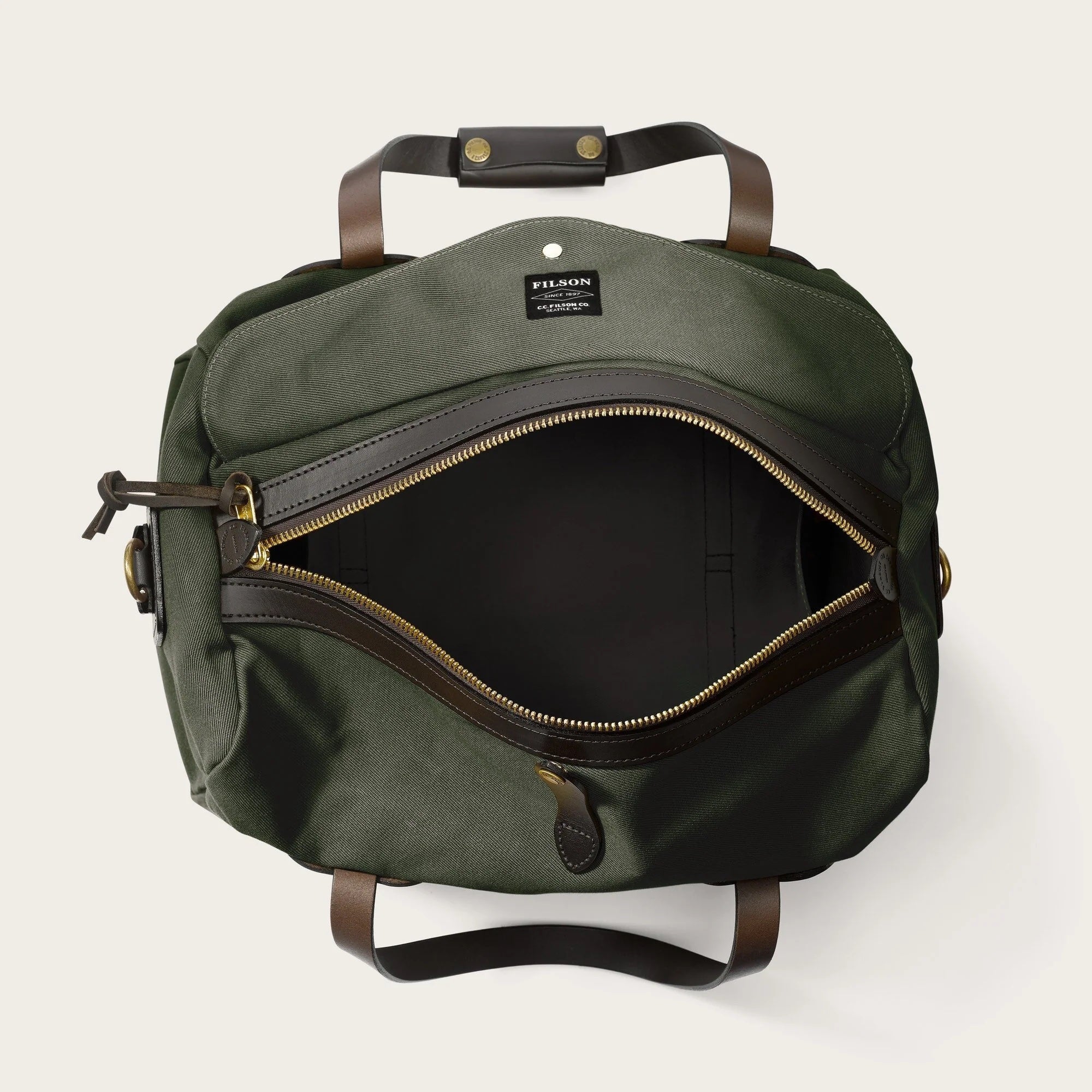 Small Rugged Twill Duffle Bag, Ottergreen-Tasker-Filson 1897-Motorious Copenhagen