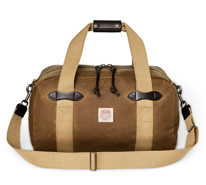 Small Tin Cloth Duffle Bag, Dark Tan-Tasker-Filson 1897-Motorious Copenhagen