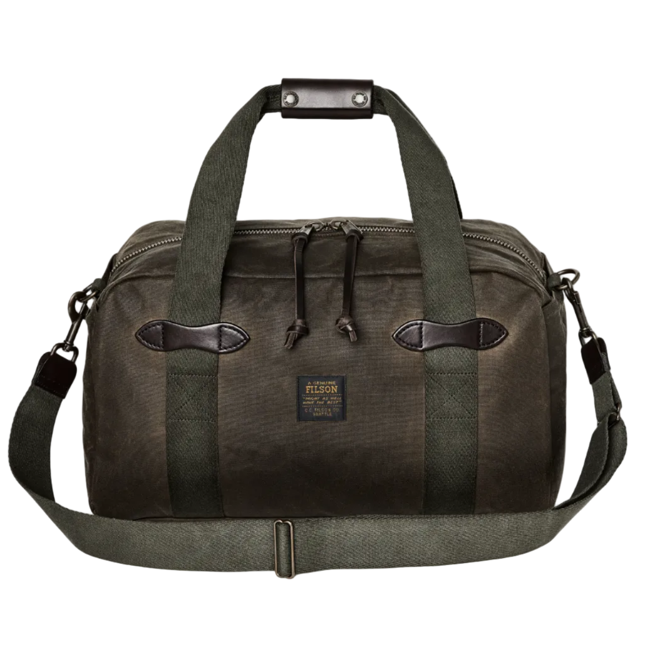 Small Tin Cloth Duffle Bag, Otter Green-Tasker-Filson 1897-Motorious Copenhagen
