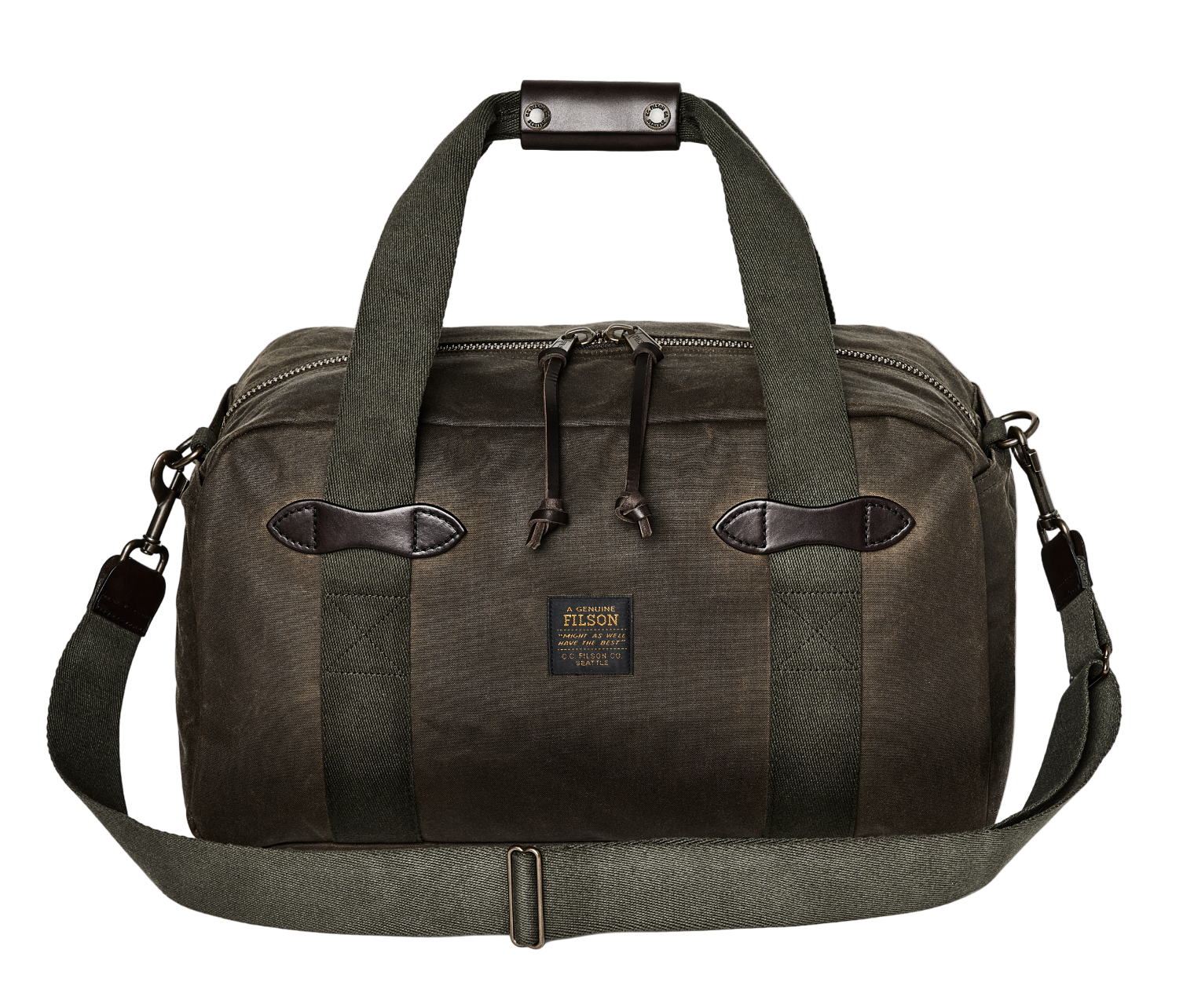Small Tin Cloth Duffle Bag, Otter Green-Tasker-Filson 1897-Motorious Copenhagen