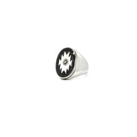 Southwestern Signet Ring, Black Enamel-Ringe og Halskæder-Black Pearl Creations-Motorious Copenhagen