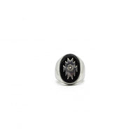 Southwestern Signet Ring, Black Enamel-Ringe og Halskæder-Black Pearl Creations-Motorious Copenhagen