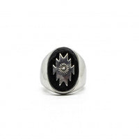 Southwestern Signet Ring, Black Enamel-Ringe og Halskæder-Black Pearl Creations-Motorious Copenhagen
