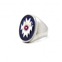 Southwestern Signet Ring, Lapis Lazuli-Ringe og Halskæder-Black Pearl Creations-Motorious Copenhagen