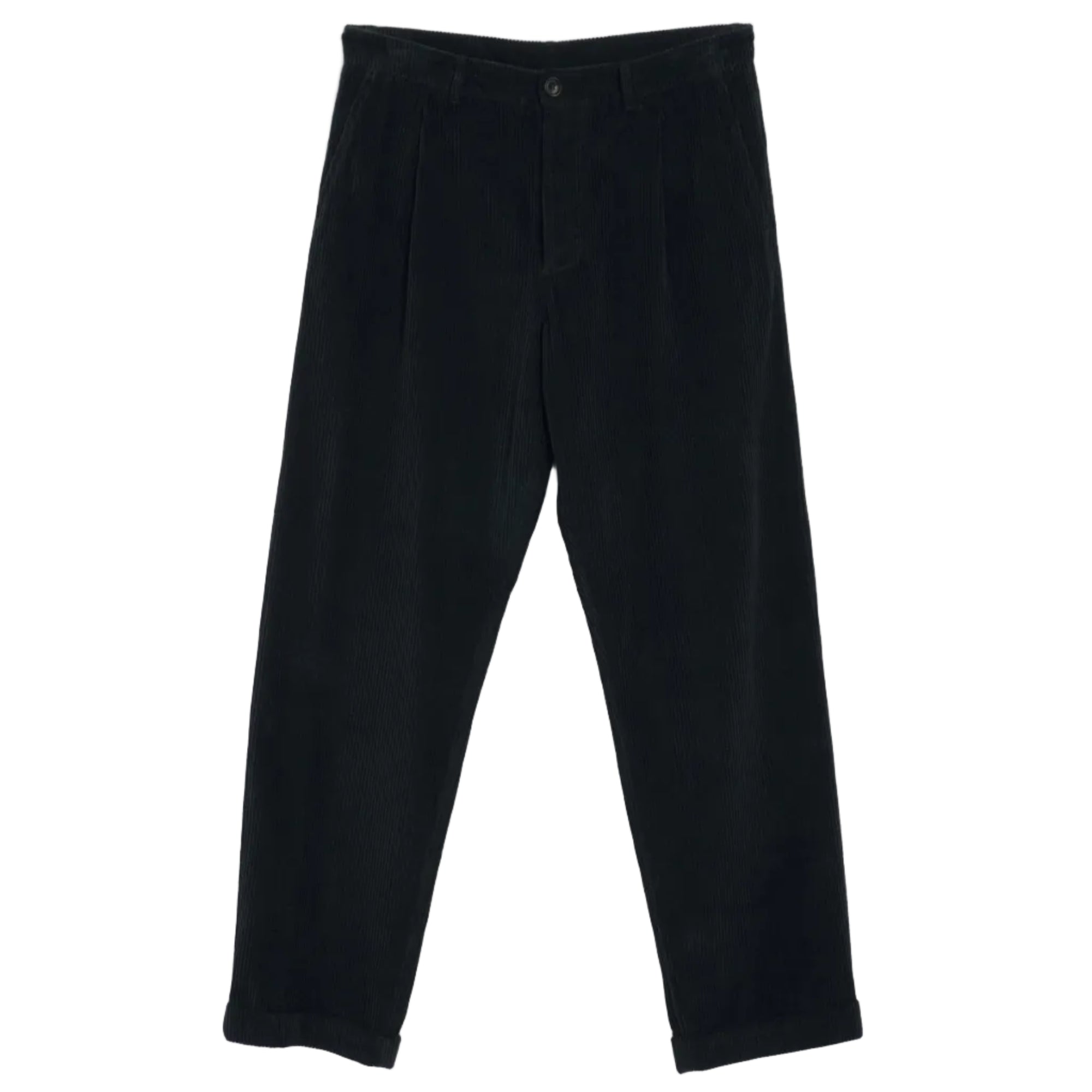 Sune, Pleated Classic Trousers, Dusty Black-Bukser-Hansen Garments-Motorious Copenhagen