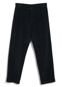Sune, Pleated Classic Trousers, Dusty Black-Bukser-Hansen Garments-Motorious Copenhagen