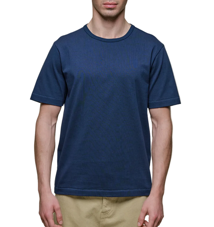 T-Shirt, Mid-Century Machine Refined Fit, Ink Blue-T-shirts-Merz b. Schwanen-Motorious Copenhagen
