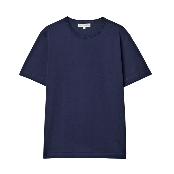 T-Shirt, Mid-Century Machine Refined Fit, Ink Blue-T-shirts-Merz b. Schwanen-Motorious Copenhagen