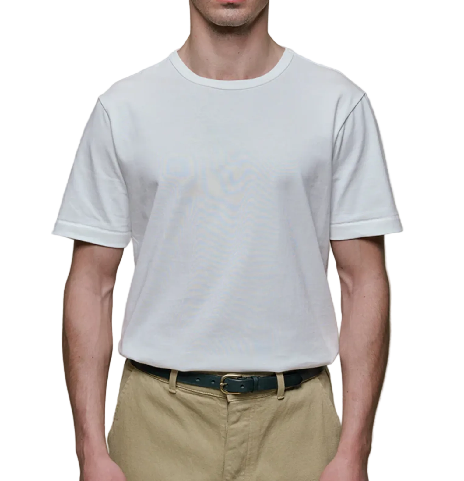 T-Shirt, Mid-Century Machine Refined Fit, White-T-shirts-Merz b. Schwanen-Motorious Copenhagen