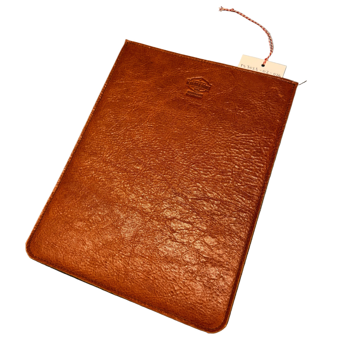 Tablet Leather Sleeve, Cognac, Medium-Tasker-Kalos and Sons-Motorious Copenhagen