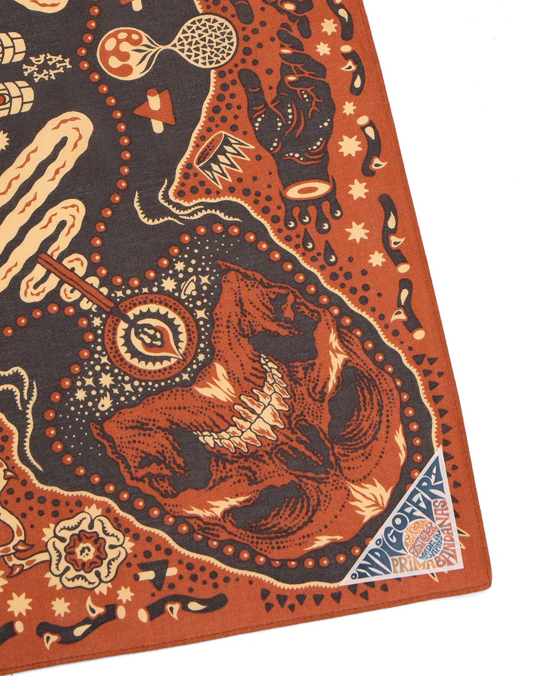 Tarot XIII Bandana, Red/Brown-Halstørklæder-IndigoFera-Motorious Copenhagen