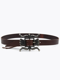 The Navajo belt, Vintage Brown, Brass and Silver-Bælter-Sneum-Motorious Copenhagen