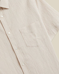 Theme Shirt, Short Sleeve, Sand-Skjorter-Portuguese Flannel-Motorious Copenhagen