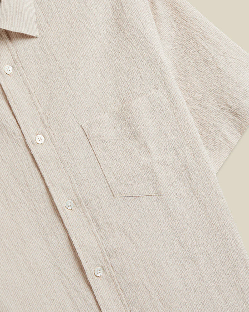 Theme Shirt, Short Sleeve, Sand-Skjorter-Portuguese Flannel-Motorious Copenhagen