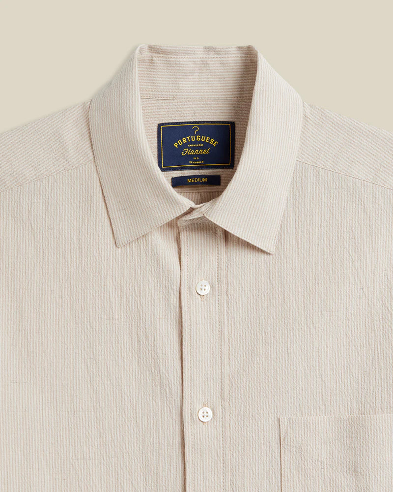 Theme Shirt, Short Sleeve, Sand-Skjorter-Portuguese Flannel-Motorious Copenhagen