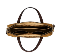 Filson Tasker Tin Cloth Compact Briefcase, Dark Tan