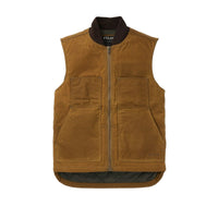Tin Cloth Insulated Work Vest, Dark Tan-Veste-Filson 1897-Motorious Copenhagen